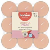 Bolsius geurtheelicht true scents peach 18 stuks