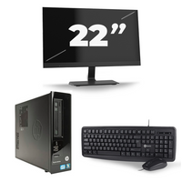 HP Pro 3300 SFF - Intel Core i5-2e Generatie - 8GB RAM - 256GB SSD - Windows 10 + 1x 22 inch Monitor