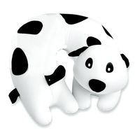 Cuddlebug Nekkussen Dog 30 X 30 Cm Wit/zwart - thumbnail