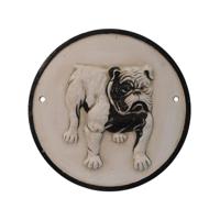 GIETIJZEREN BULLDOG PLAQUETTE