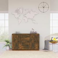 Dressoir 120x36x69 cm bewerkt hout gerookt eikenkleurig
