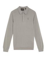 Lyle & Scott winter polo shirt jongens - grijs - longsleeve, gebreid Lyle & Scott winter polo shirt jongens - grijs - longsleeve, gebreid