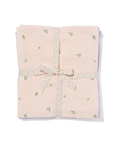 HEMA Hydrofieldoeken 60x60 Bloemetjes - 3 Stuks
