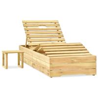 Ligbed met tafel groen geïmpregneerd grenenhout