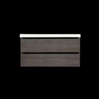 Onderkast Sanilux Trendline Met Greeplijst Mat Zwart 100x47x52 cm Silver Oak Sanilux Onderkast Sanilux Trendline Met Greeplijst Mat Zwart 100x47x52 cm Silver Oak Sanilux