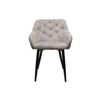 Eetkamerstoel Liverpool - Beige/Zwart - Set van 2