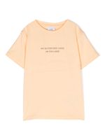 Knot t-shirt en coton à imprimé texte - Orange - thumbnail