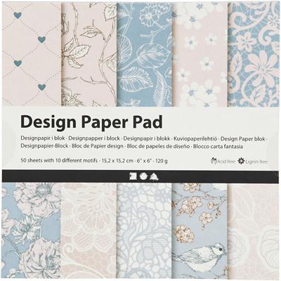 Creativ Company Design papierblok, 120 gr, roze, 50 vel/ 1 doos