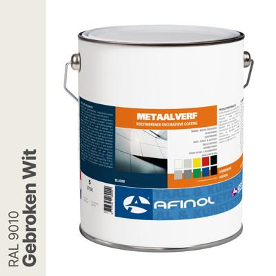 Afinol Metaalverf Gebroken Wit (RAL 9010) 5 liter