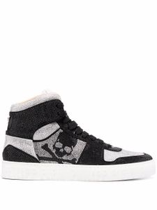 Philipp Plein baskets montantes Strass - Noir