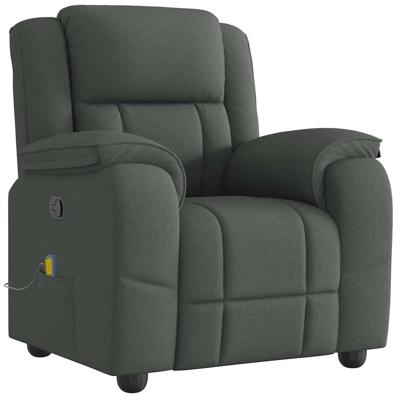 Massagestoel in donkergrijze stof