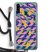 Skew Blush 1: Samsung Galaxy A20s Transparant Hoesje met koord
