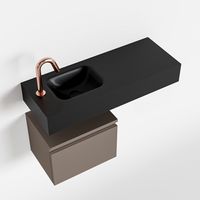 Toiletmeubel Mondiaz Andor | 80 cm | Meubelkleur Smoke | Lex vrijhangend wastafel Urban Links | 1 kraangat Toiletmeubel Mondiaz Andor | 80 cm | Meubelkleur Smoke | Lex vrijhangend wastafel Urban Links | 1 kraangat