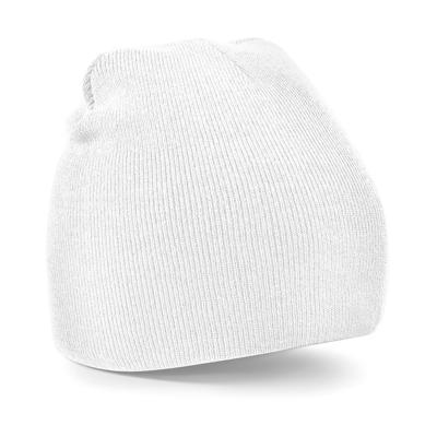 Beechfield Beanie Wintermuts - wit - warme gebreide muts - volwassenen - 100% polyacryl