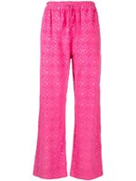 Marine Serre pantalon de jogging à motif croissant de lune en jacquard - Rose - thumbnail