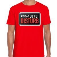 Please do not disturb fun tekst t-shirt rood voor heren - thumbnail