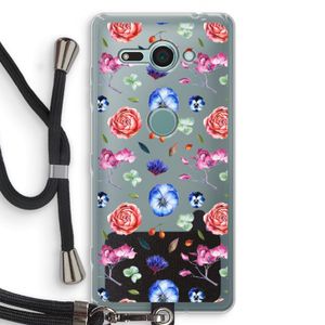 Bloemetjes: Sony Xperia XZ2 Compact Transparant Hoesje met koord