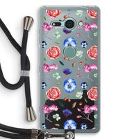 Bloemetjes: Sony Xperia XZ2 Compact Transparant Hoesje met koord