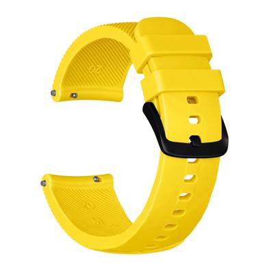 Crazy Horse textuur siliconen polsband voor Huami Amazfit bip Lite versie 20mm (geel)