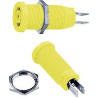 Stäubli XEB-1R Veiligheids-labconnector, female Bus, inbouw verticaal Stift-Ø: 4 mm Geel 1 stuk(s)