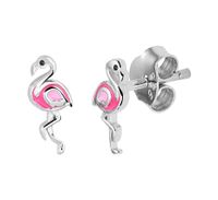 TFT Oorknoppen Flamingo Zilver Gerhodineerd Glanzend 8.5 mm x 4.5 mm - thumbnail