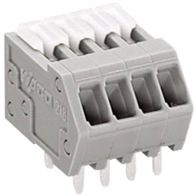 WAGO 218-502 Veerkrachtklemblok 0.50 mm² Aantal polen 2 Grijs 1 stuk(s)