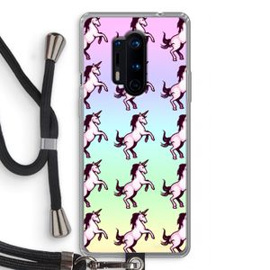 Musketon Unicorn: OnePlus 8 Pro Transparant Hoesje met koord