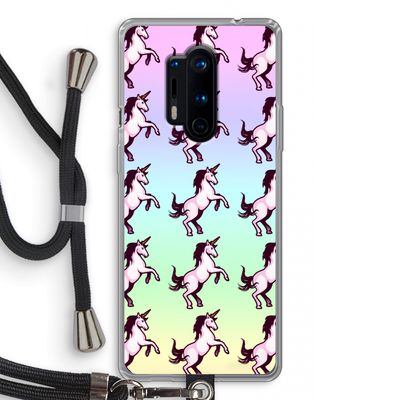 Musketon Unicorn: OnePlus 8 Pro Transparant Hoesje met koord