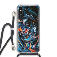 Black Unicorn: iPhone XS Transparant Hoesje met koord