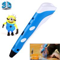 Hand-held 3D Printing Pen EU Plug(Blue)
