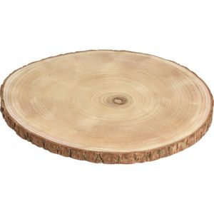 1x stuks houten decoratie boomschors boomschijven D35 cm