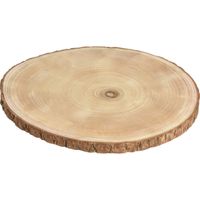 1x stuks houten decoratie boomschors boomschijven D35 cm