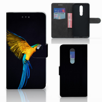 Nokia 3.1 Plus Telefoonhoesje met Pasjes Papegaai - thumbnail