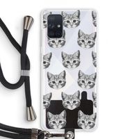 Kitten: Samsung Galaxy A71 Transparant Hoesje met koord