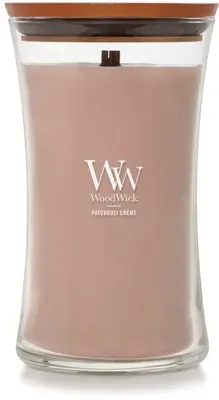 WoodWick large candle patchouli créme