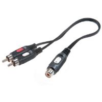 Vivanco 0.2m RCA Cable audio kabel 0,2 m Zwart - thumbnail