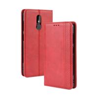 Magnetische Buckle retro Crazy Horse textuur horizontale Flip lederen case voor Nokia 3 2 met houder & kaartsleuven & fotolijstjes (rood)