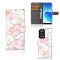 OPPO Reno 6 Pro Plus 5G Hoesje Lovely Flowers | Portemonnee hoesje