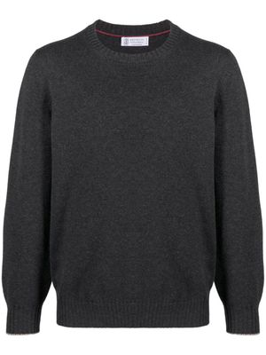 Brunello Cucinelli pull en cachemire à col rond - Gris