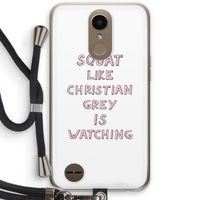Christian Grey: LG K10 (2017) Transparant Hoesje met koord