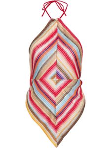 Missoni haut en maille ajourée - Rouge