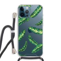 Lange bladeren: iPhone 12 Pro Max Transparant Hoesje met koord