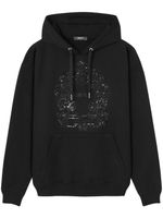 Versace hoodie à logo brodé - Noir