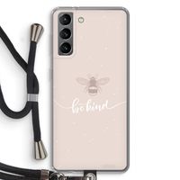 Be(e) kind: Samsung Galaxy S21 Transparant Hoesje met koord
