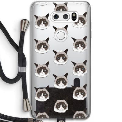 It's a Purrr Case: LG V30 Transparant Hoesje met koord