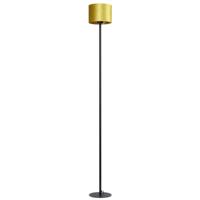 Masterlight Zwarte vloerlampVenus 175cm met okergele lampenkap - 1470-05-11-155