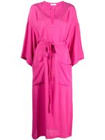 Fabiana Filippi robe ceinturée à manches longues - Rose