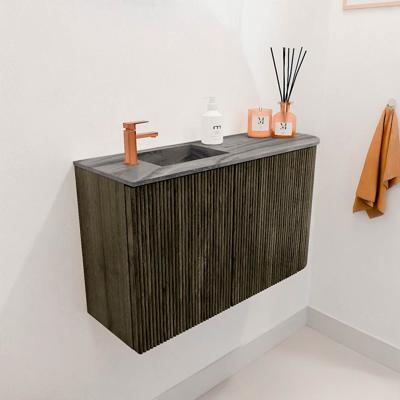Toiletmeubel Mondiaz Joya Dlux | 71.6 cm | Meubelkleur Shadow | Faye wastafel Sombra Wasbak Links | 1 kraangat