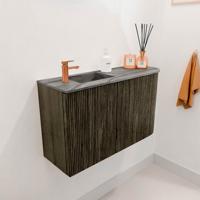 Toiletmeubel Mondiaz Joya Dlux | 71.6 cm | Meubelkleur Shadow | Faye wastafel Sombra Wasbak Links | 1 kraangat