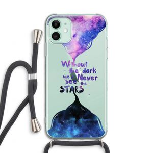 Stars quote: iPhone 11 Transparant Hoesje met koord